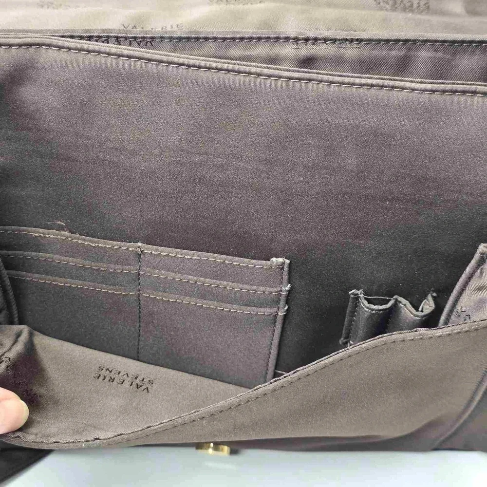 Valerie Stevens Messenger Bag Brown Crossbody Laptop Briefcase RN 13711 Large